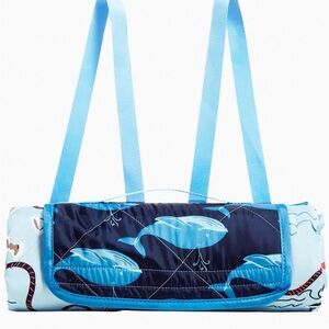 Vera Bradley Really Regatta Picnic Beach Blanket - reversible w/ carrying straps